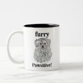 Malteser Hund Tier Pet Lover Funny Zweifarbige Tasse (Links)