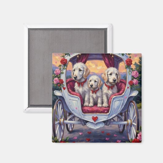 Malteser Hund Valentinstag Magnet (Vorderseite/Rückseite)