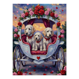 Malteser Hund Valentinstag Poster