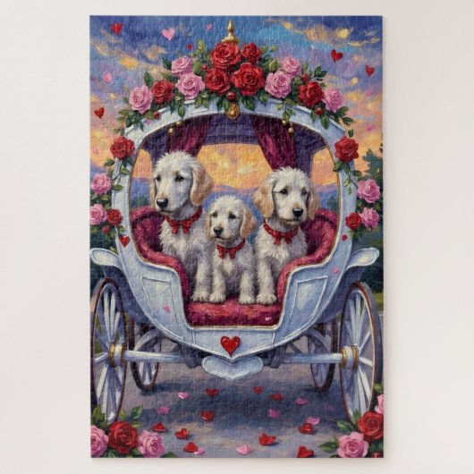 Malteser Hund Valentinstag Puzzle (Vertikal)