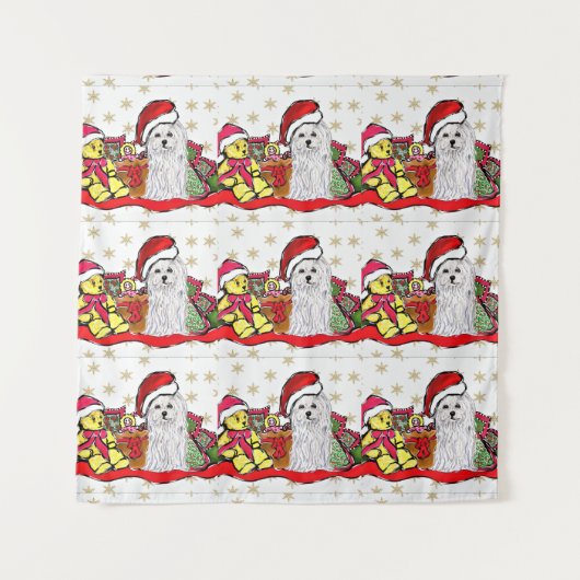 Malteser Hund Wandteppich (Vorderseite)