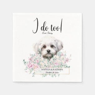 Malteser Hund Wedding Cocktail Napkins Serviette