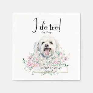 Malteser Hund Wedding Cocktail Napkins Serviette