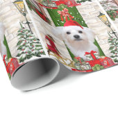 Malteser Hund Weihnachten Geschenkpapier (Rolleneckpunkt)