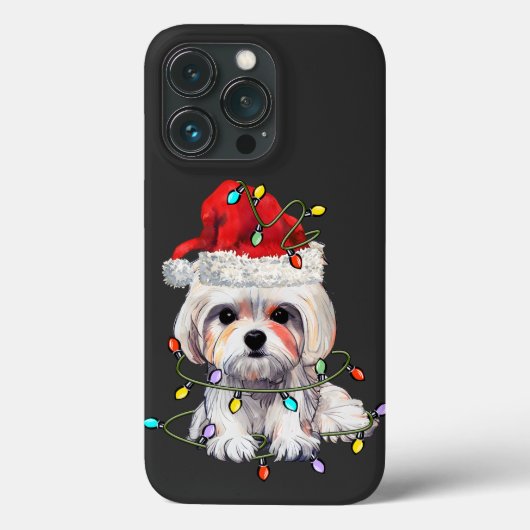 Malteser Hund Weihnachten, maltesischer Hund Case-Mate iPhone Hülle (Rückseite)