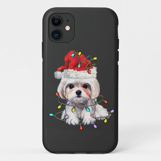 Malteser Hund Weihnachten, maltesischer Hund Case-Mate iPhone Hülle (Rückseite)