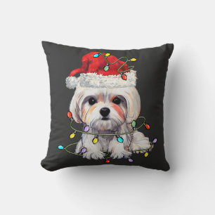 Malteser Hund Weihnachten, maltesischer Hund Kissen