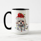 Malteser Hund Weihnachten, maltesischer Hund Tasse (Links)