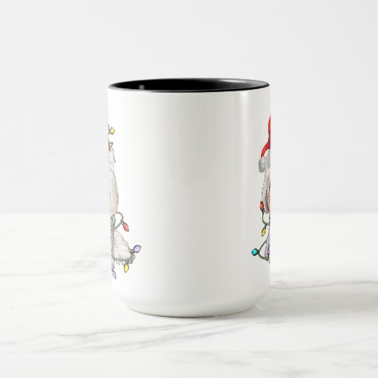 Malteser Hund Weihnachten, maltesischer Hund Tasse (Zentrum)