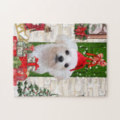 Malteser Hund Weihnachten Puzzle (Horizontal)