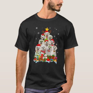 Malteser Hund Weihnachtsbaum Lichter Weihnachten W T-Shirt