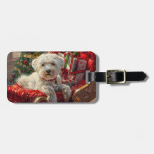 Malteser Hund Weihnachtsfest Gepäckanhänger