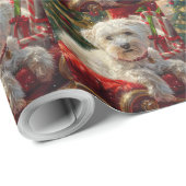 Malteser Hund Weihnachtsfest Geschenkpapier (Rolleneckpunkt)