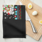 Malteser Hund Weihnachtslicht Ugly Christmas Sweet Geschirrtuch (Viertel Falte)