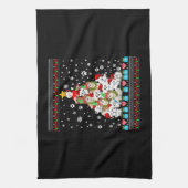 Malteser Hund Weihnachtslicht Ugly Christmas Sweet Geschirrtuch (Vertikal)