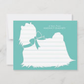 Malteser Hund Welpe Dankeskarte (Vorderseite)