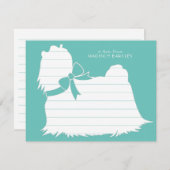 Malteser Hund Welpe Dankeskarte (Vorne/Hinten)