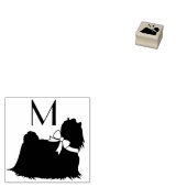 Malteser Hund Welpe Gummistempel (Stempel)