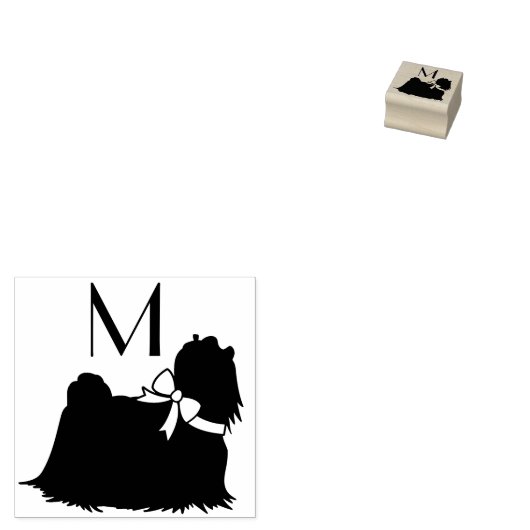 Malteser Hund Welpe Gummistempel (Stempel)