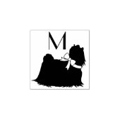 Malteser Hund Welpe Gummistempel (Prägung)