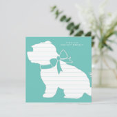 Malteser Hund Welpe Kurz Hair Teddy Bär Dankeskarte (Stehend Vorderseite)