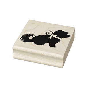 Malteser Hund Welpe Kurz Hair Teddy Bär Gummistempel