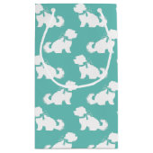 Malteser Hund Welpe Kurz Hair Teddy Bär Kleine Geschenktüte (Rückseite)