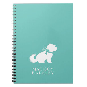 Malteser Hund Welpe Kurz Hair Teddy Bär Notizblock