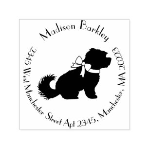 Malteser Hund Welpe Kurz Hair Teddy Bär Permastempel