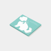 Malteser Hund Welpe Kurz Hair Teddy Bär Post-it Klebezettel (angewinkelt)