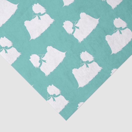 Malteser Hund Welpe Langhaar Seidenpapier (Detail)