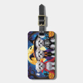 Malteser Hunde Pumpkin Halloween Funny Gepäckanhänger (Vorderseite vertikal)