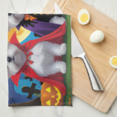 Malteser Hunde Pumpkin Halloween Funny Geschirrtuch (Viertel Falte)