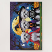 Malteser Hunde Pumpkin Halloween Funny Puzzle (Vertikal)