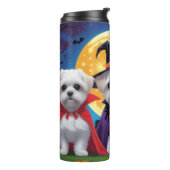 Malteser Hunde Pumpkin Halloween Funny Thermosbecher (Nach links gedreht)