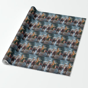 Malteser Hunde Weihnachten Schnee Feiertag Geschenkpapier