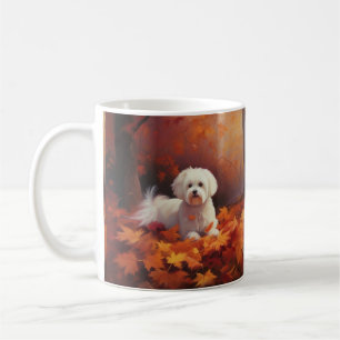 Malteser im Herbst Blätter fallen inspirieren Kaffeetasse
