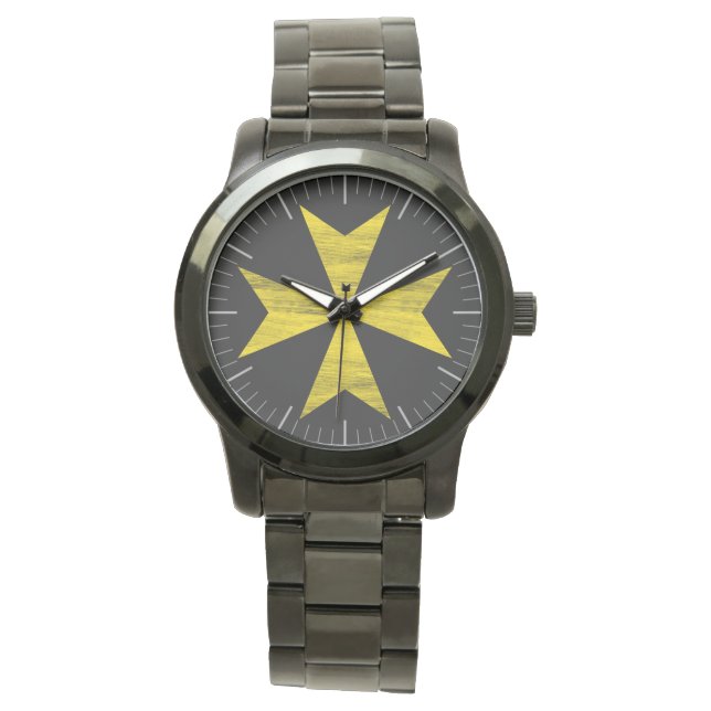 Malteser Kreuz Armbanduhr (Vorderseite)