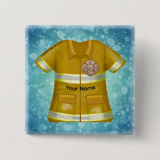 Malteser Kreuz Feuerwehrmann Button (Vorderseite)