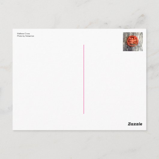 Malteser Kreuz Postkarte (Rückseite)