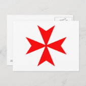 Malteser Kreuz Postkarte (Vorne/Hinten)