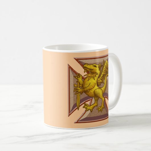 Malteser Kreuzdrache Kaffeetasse (VorderseiteRechts)