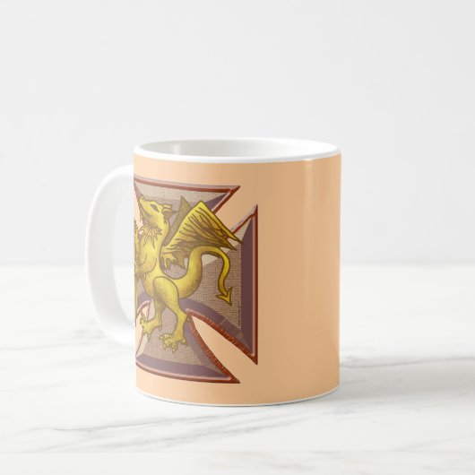 Malteser Kreuzdrache Kaffeetasse (Vorderseite Links)