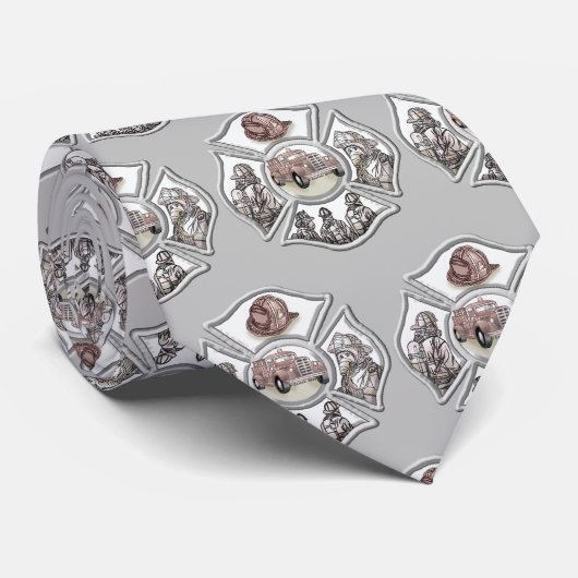 Malteser Kreuzfeuerwehrmann Krawatte (Gerollt)