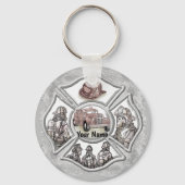 Malteser Kreuzfeuerwehrmann Schlüsselanhänger (Vorderseite)