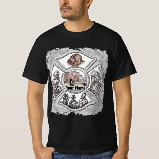 Malteser Kreuzfeuerwehrmann T-Shirt (Vorderseite)