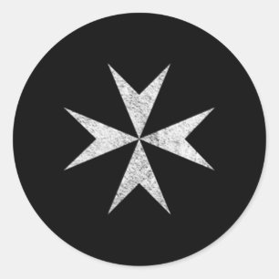 Malteser Kreuzritter Hospitalier Malta Crusades Runder Aufkleber