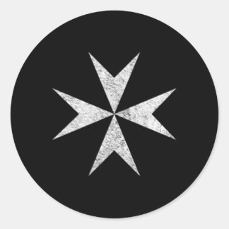 Malteser Kreuzritter Hospitalier Malta Crusades Runder Aufkleber