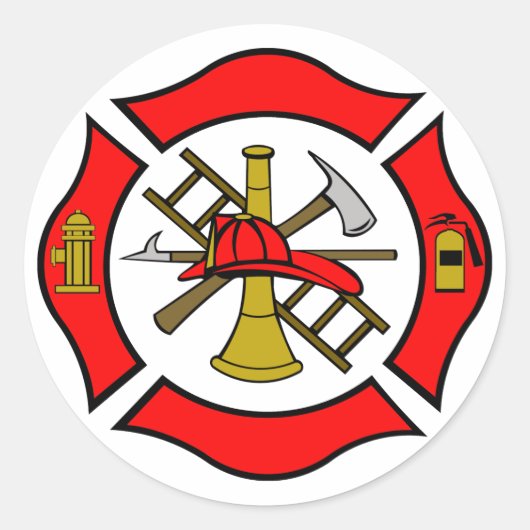 Malteser Kreuzsticker Runder Aufkleber (Vorderseite)