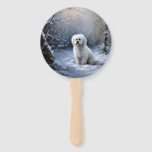 Malteser lassen Schnee Weihnachten Fächer (Rückseite)